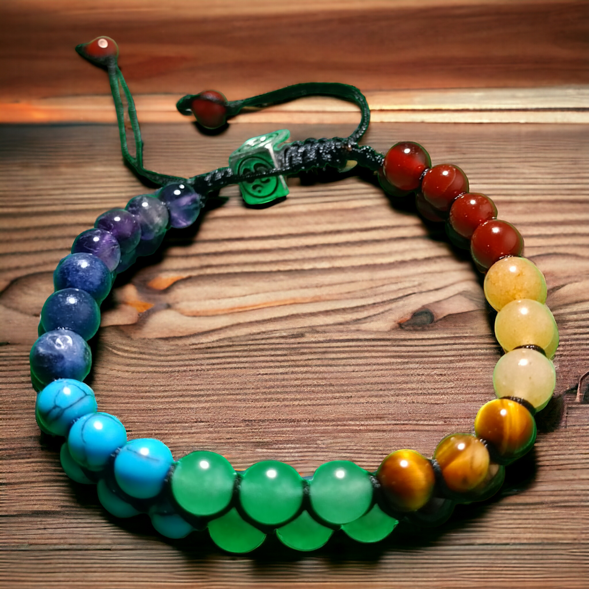 Braccialetto energetico arcobaleno - Design di doppio 7 Chakra